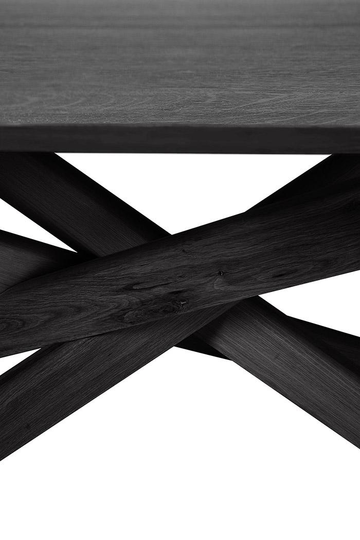 ETHNICRAFT Table Ovale MIKADO 267 Cm Rovere Nero Amoble Design