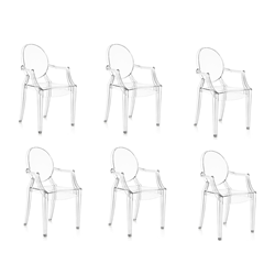 KARTELL set de 6 chaises LOUIS GHOST