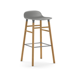 NORMANN COPENHAGEN tabouret FORM BARSTOOL H 75 cm avec piètement en chêne