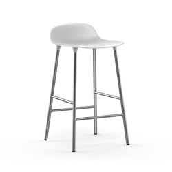 NORMANN COPENHAGEN tabouret FORM BARSTOOL H 65 cm avec piètement en chrome