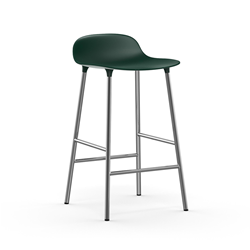 NORMANN COPENHAGEN tabouret FORM BARSTOOL H 65 cm avec piètement en chrome