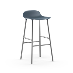 NORMANN COPENHAGEN tabouret FORM BARSTOOL H 75 cm avec piètement en chrome