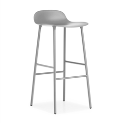 NORMANN COPENHAGEN tabouret FORM BARSTOOL H 75 cm avec piètement en acier verni