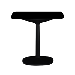 KARTELL table MULTIPLO avec plateau carré 99 cm arrondie et grande base carrée