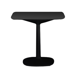KARTELL table MULTIPLO avec plateau carré 99 cm arrondie et grande base carrée
