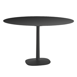 KARTELL table MULTIPLO avec plateau rond Ø 118 cm et grande base carrée