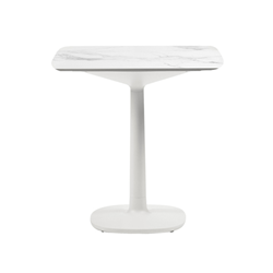 KARTELL table MULTIPLO avec plateau carré 78 cm arrondie et petite base carrée