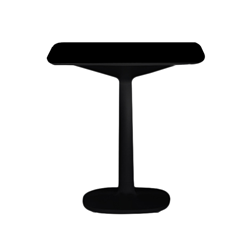 KARTELL table MULTIPLO avec plateau carré 78 cm arrondie et petite base carrée