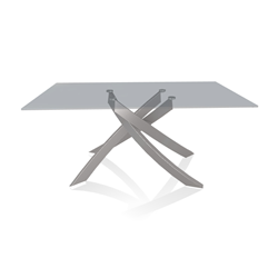 BONTEMPI CASA table avec structure gris clair ARTISTICO 20.13 160x90 cm