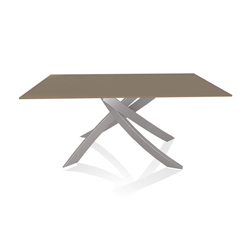 BONTEMPI CASA table avec structure gris clair ARTISTICO 20.13 160x90 cm