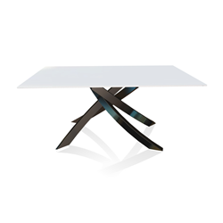 BONTEMPI CASA table avec structure noir poli ARTISTICO 20.13 160x90 cm