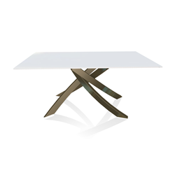 BONTEMPI CASA table avec structure laiton vielli ARTISTICO 20.13 160x90 cm