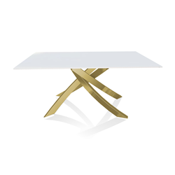 BONTEMPI CASA table avec structure or ARTISTICO 20.13 160x90 cm