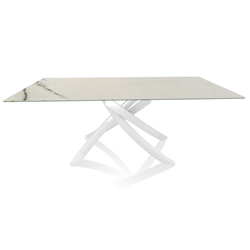 BONTEMPI CASA table avec structure blanche ARTISTICO 52.45 200x100 cm