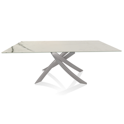 BONTEMPI CASA table avec structure gris clair ARTISTICO 52.45 200x100 cm