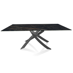 BONTEMPI CASA table avec structure anthracite ARTISTICO 52.45 200x100 cm