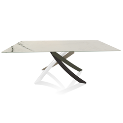 BONTEMPI CASA table avec structure multicolor elegant ARTISTICO 52.45 200x100 cm