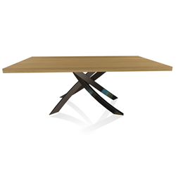 BONTEMPI CASA table avec structure noir poli ARTISTICO 20.01 200x106 cm
