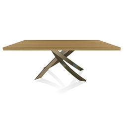 BONTEMPI CASA table avec structure laiton vielli ARTISTICO 20.01 200x106 cm