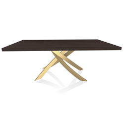 BONTEMPI CASA table avec structure or ARTISTICO 20.01 200x106 cm