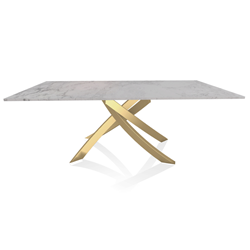 BONTEMPI CASA table avec structure or ARTISTICO 20.01 200x106 cm