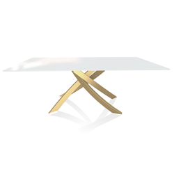 BONTEMPI CASA table avec structure or ARTISTICO 20.01 200x106 cm