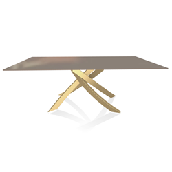 BONTEMPI CASA table avec structure or ARTISTICO 20.01 200x106 cm