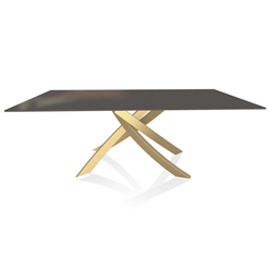 BONTEMPI CASA table avec structure or ARTISTICO 20.01 200x106 cm