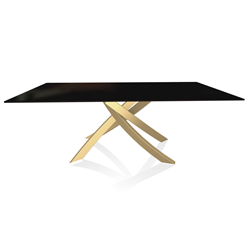 BONTEMPI CASA table avec structure or ARTISTICO 20.01 200x106 cm