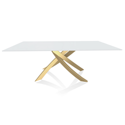 BONTEMPI CASA table avec structure or ARTISTICO 20.01 200x106 cm