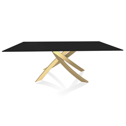 BONTEMPI CASA table avec structure or ARTISTICO 20.01 200x106 cm