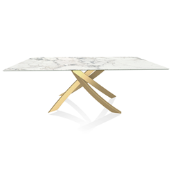 BONTEMPI CASA table avec structure or ARTISTICO 20.01 200x106 cm