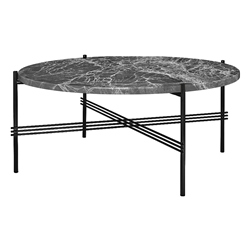 GUBI table basse ronde structure noire TS Ø 80 x 35 cm