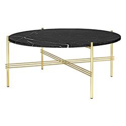 GUBI table basse ronde structure laiton TS Ø 80 x 35 cm