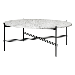 GUBI table basse ronde structure noire TS Ø 105 x 40 cm