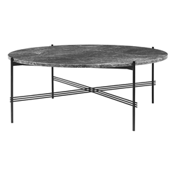 GUBI table basse ronde structure noire TS Ø 105 x 40 cm