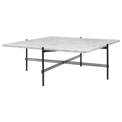 GUBI table basse structure noire TS 105 x 105 x H 40 cm