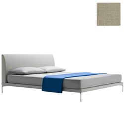 ZANOTTA lit deux personnes TALAMO avec pieds nickel satiné pour matelas 160 x 200 cm