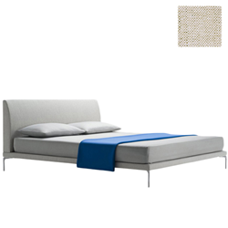 ZANOTTA lit deux personnes TALAMO avec pieds nickel satiné pour matelas 160 x 200 cm