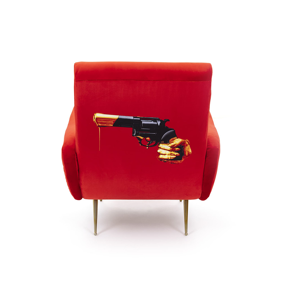 Seletti Fauteuil Rembourré Toiletpaper Armchair Revolver Tissu En Polyester Structure En 