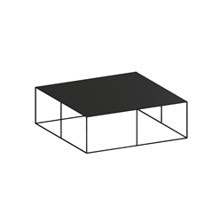 ZEUS table basse carré SLIM IRONY LOW TABLE