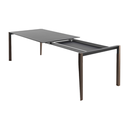 HORM table extensible à rallonge rectangulaire TANGO avec plateau en Fenix noir