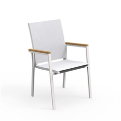TALENTI set de 4 chaises avec accoudoirs d'extérieur TIMBER Collection PiùTrentanove