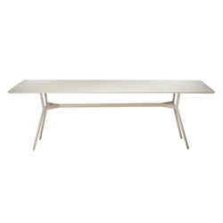 TRIBÙ table rectangulaire 300 x 110 cm d'extérieur BRANCH