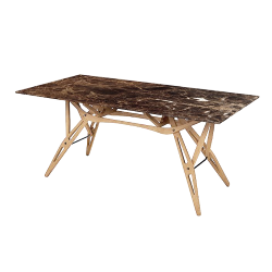 ZANOTTA table avec plateau en marbre Emperador REALE