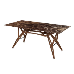 ZANOTTA table avec plateau en marbre Emperador REALE