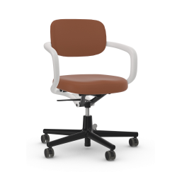 VITRA chaise de bureau en cuir ALLSTAR avec accoudoirs blancs