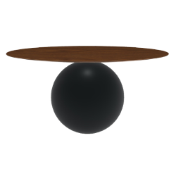 BONALDO table ronde CIRCUS Ø 160 cm base noir opaque