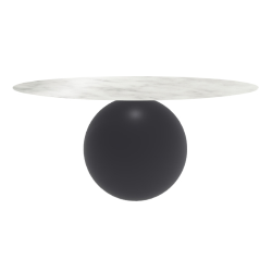 BONALDO table ronde CIRCUS Ø 180 cm base gris anthracite opaque
