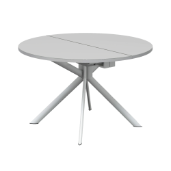 CONNUBIA table extensible à rallonge avec piètement blanc optique mat GIOVE CB/4739-D 120 cm